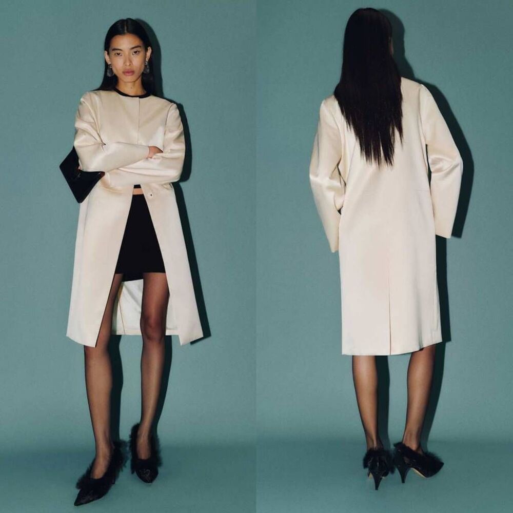 Reformation Stella Satin Coat XL NWT